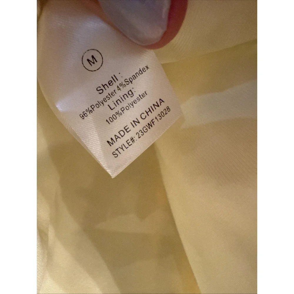 Fashion Nova Simple Life Corset Top - Yellow/combo Toile Medium